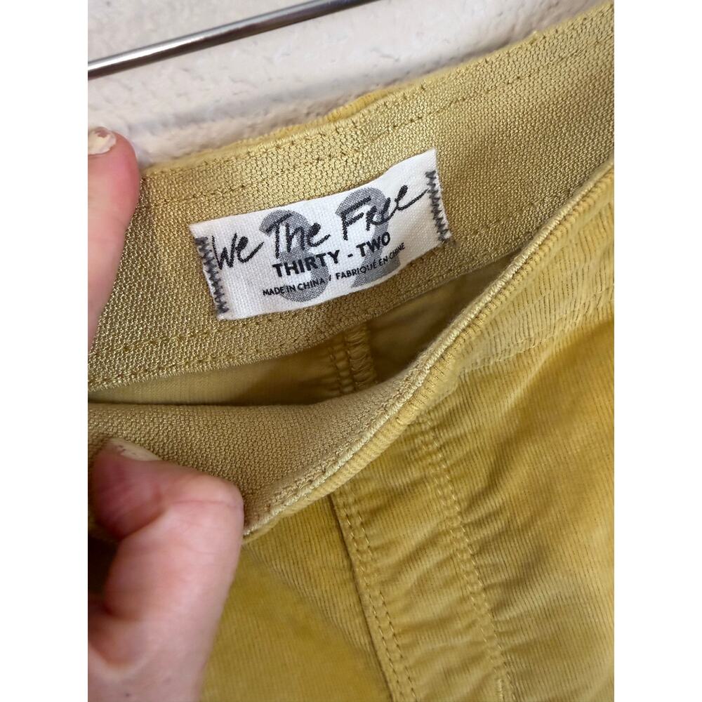 Rare Free People Gold We The Free Tie Dye Super Flare Pull On Corduroy Jeans 32 - Picture 5 of 12